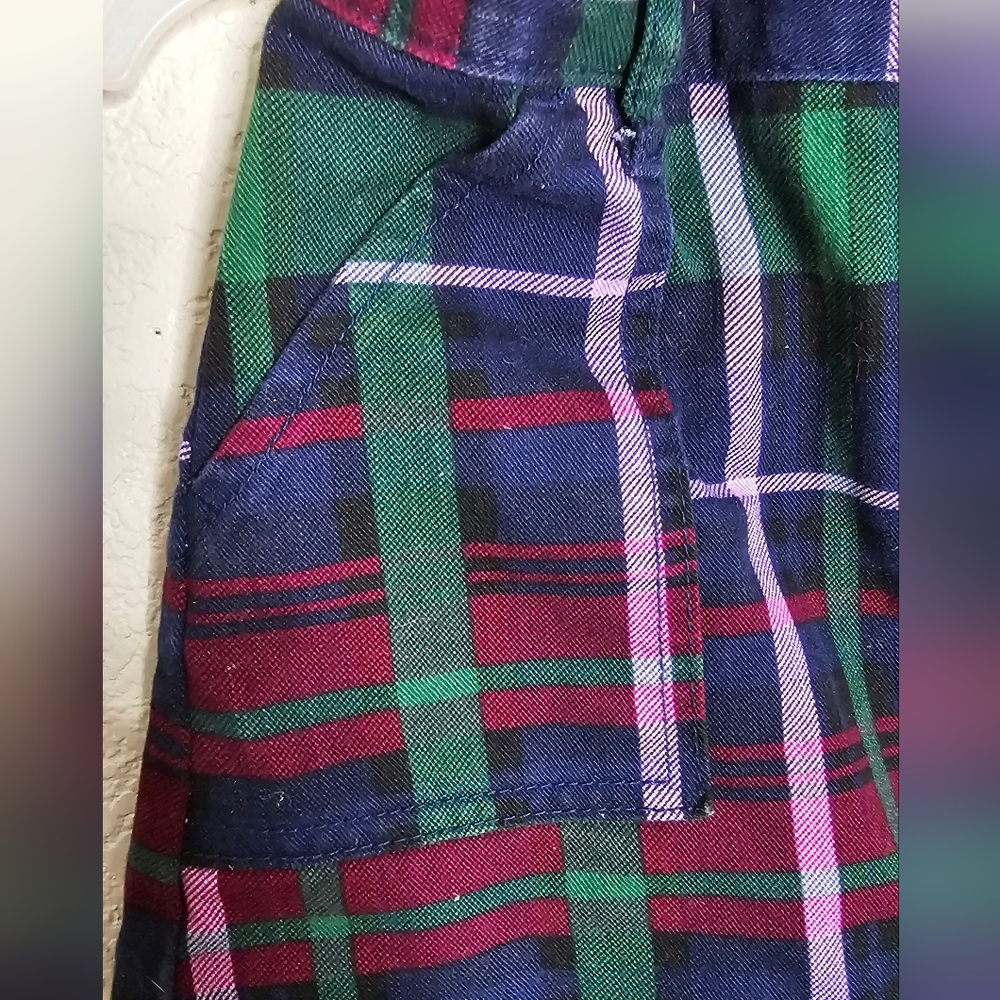 Girls Plaid Twill Zip-Milk way Size 10 - Picture 6 of 7
